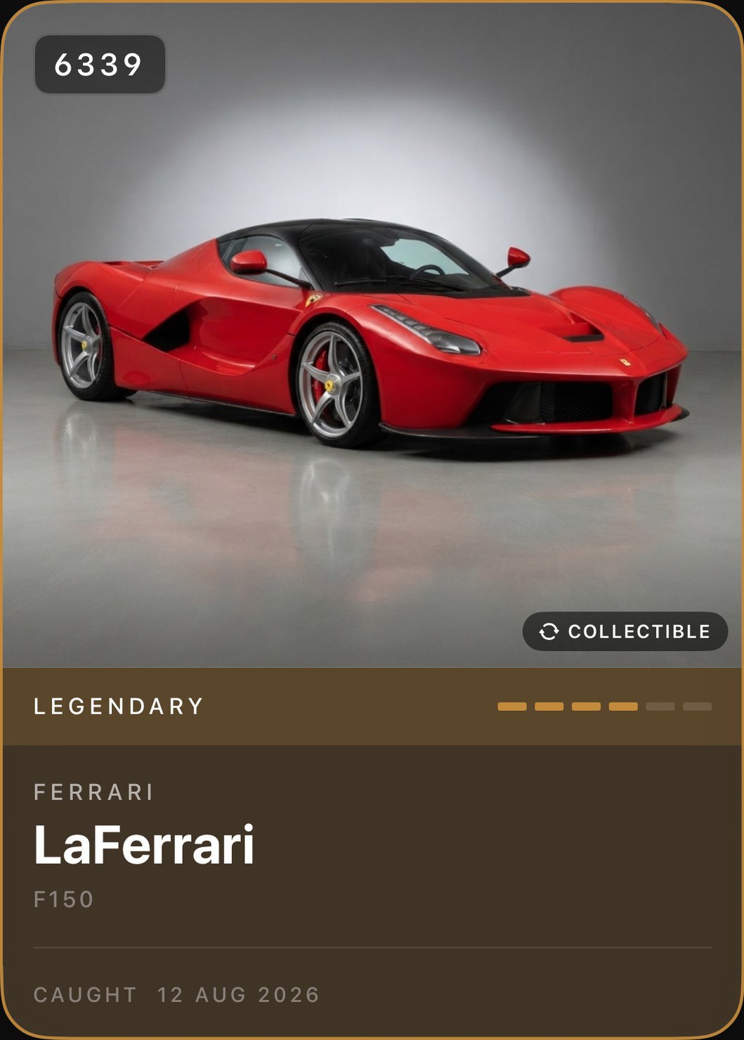 The same card swapped to its collectible studio artwork.